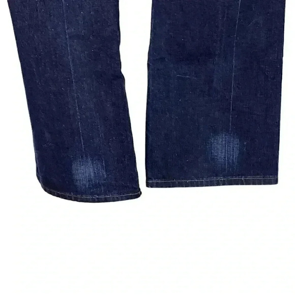 EAST WEST EW Mens 38 X 32 Buttonfly Hand Finished Boot Jeans Cotton Blue Y2K - Picture 7 of 11